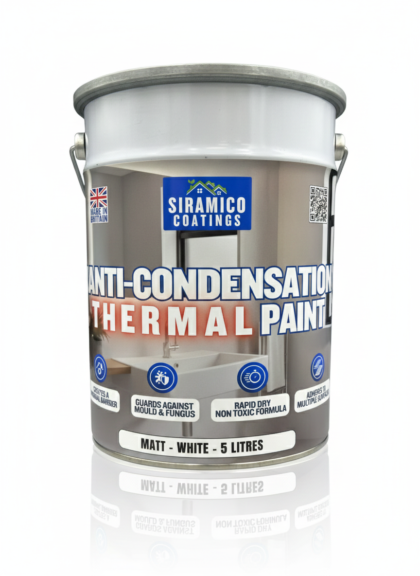 Anti Condensation Thermal Paint | 1 & 5 Litres - Matt White | British Made | Siramico Coatings