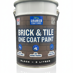 Brick & Tile Paint | Black | 1 Litre, 2.5 Litres or 5 Litres | Siramico Coatings
