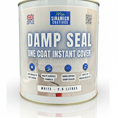 Damp Seal One Coat | 1, 2.5 & 5 Litres - Matt White | Siramico Coatings