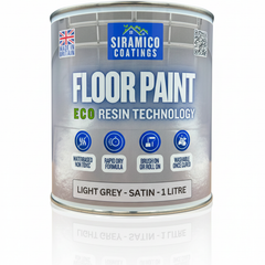 Floor Paint | 1 Litre | Satin | Water-Based Quick-Dry Formula - Non-Toxic, No-VOC, Durable Coating for Concrete, Brick, Stone & Wood Floors