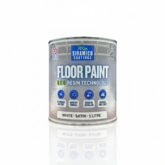 Floor Paint | 1 Litre | Satin | Water-Based Quick-Dry Formula - Non-Toxic, No-VOC, Durable Coating for Concrete, Brick, Stone & Wood Floors