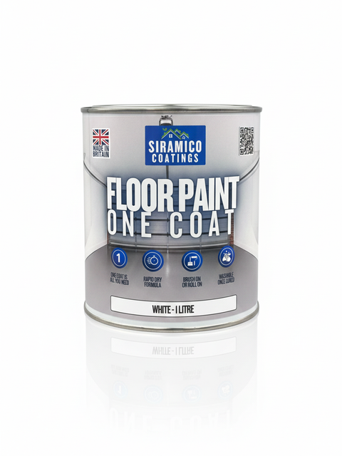One Coat Anti-Slip Floor Paint | 1 - 5 Litres I Waterbased, Quick Drying Formula | Black - Dark Grey - Mid Grey - Light Grey - White
