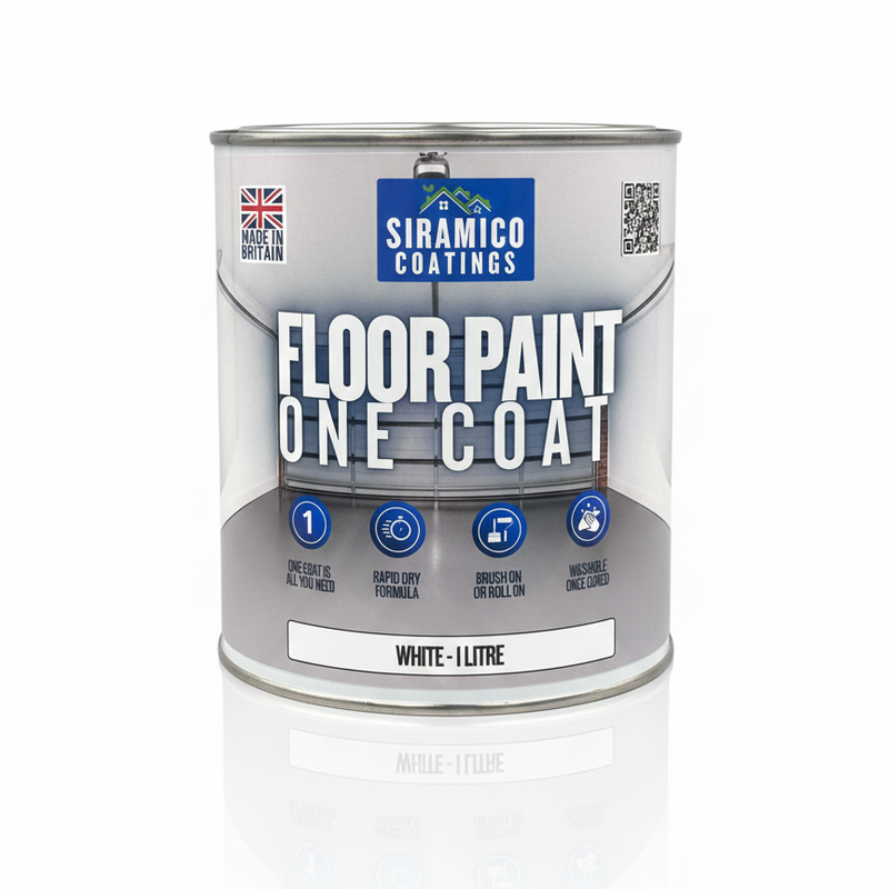 One Coat Anti-Slip Floor Paint | 1 - 5 Litres I Waterbased, Quick Drying Formula | Black - Dark Grey - Mid Grey - Light Grey - White