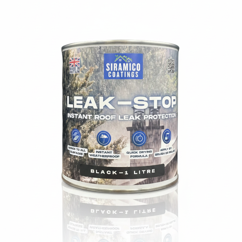 Leak-Stop™ Rapid Roof Repair | Black - 1 or 2.5 Litres | Instant Leak Prevention Solution