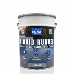 Siramico Liquid Rubber Roof Coating | 5 Litres | Instant Leak Seal Technology I Quick Drying, One Coat Waterproofing Sealant | Black, Grey & Clear
