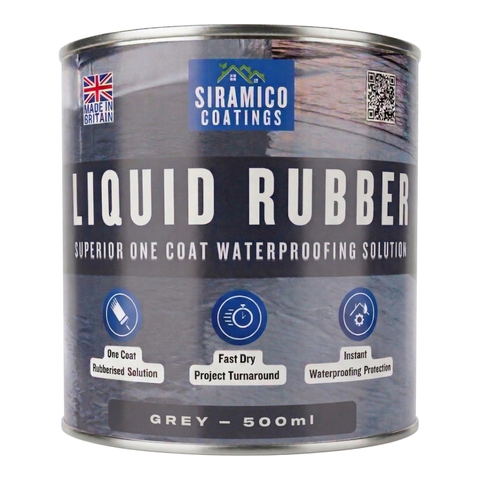 Liquid Rubber Roof Coating – 500ml & 1L | One Coat Leak Seal | Grey, Black & Clear