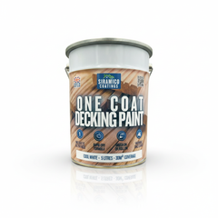 One Coat Anti-Slip Premium Decking Paint & Sealer | 30m² - 5 Litres | Mould & UV Resistant Formula | Cool White - Light Grey - Mid Grey - Dark Grey - Sage Green - Black - Brick Red