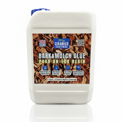 Bark & Mulch Glue ECO-Resin™ Holder Binder | 5 litres | Waterbased Binder for Bark & Mulch on Borders, Patios & Garden Paths. Non Toxic & Pet Friendly