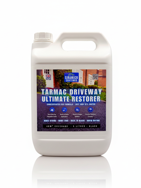 Ultimate Black Tarmac Driveway Restorer & Sealer - Eco Concentrated Formula - 40 m² Coverage - Heavy Duty