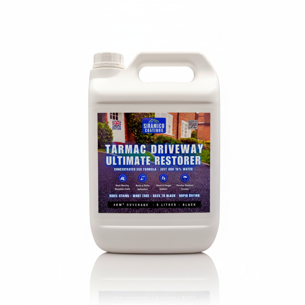 Ultimate Black Tarmac Driveway Restorer & Sealer - Eco Concentrated Formula - 40 m² Coverage - Heavy Duty