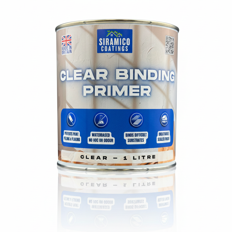 Clear Binding Primer I Water-Based Acrylic Sealer & Surface Stabiliser for Peeling Paint, Flaking Plaster, Chalky Walls I Deep Penetration, Breathable & Durable Bond