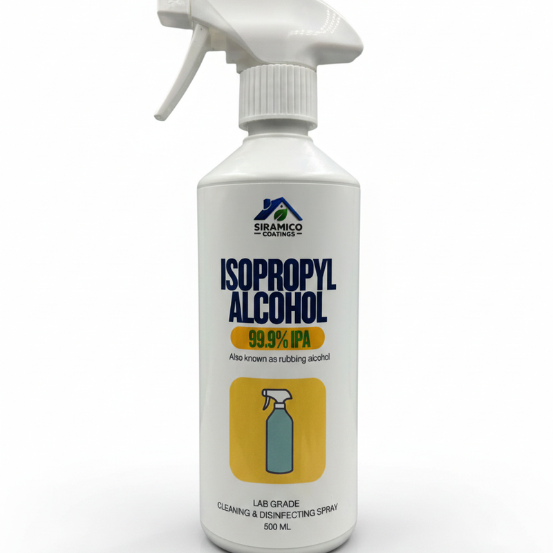 99.9% Isopropyl IPA Disinfecting, Cleaning & Degreasing Trigger Spray 500ml Lab Grade