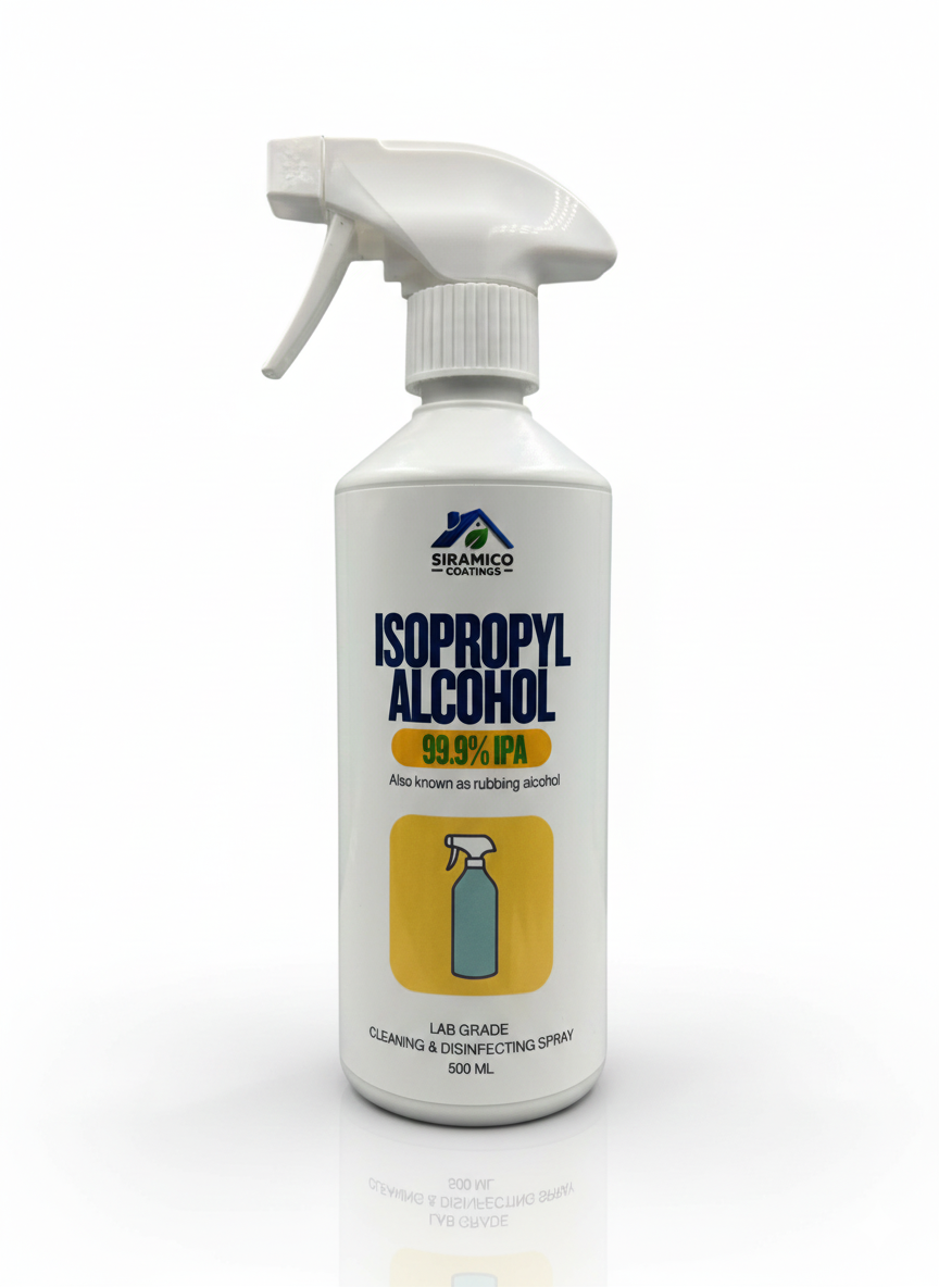 99.9% Isopropyl IPA Disinfecting, Cleaning & Degreasing Trigger Spray 500ml Lab Grade