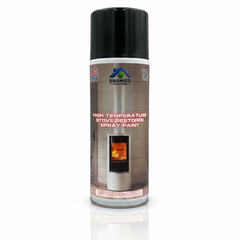 Stove, Chiminea, Smoker & BBQ Spray Paint Restorer | High Temperature Paint Formula up to 1000°C | Deep Black, Ice White or Flame Red | 400ml