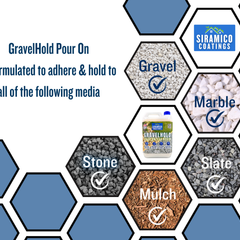 GRAVELHOLD Pour On ECO Resin™ Glue | 5 litres | Waterbased Binder for Gravel Stones and Mulch on Borders, Patios & Garden Paths. Non Toxic & Pet Friendly