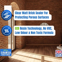 Brick & Dust Sealer I Matt Finish I Dustproofer, Stain Resistant, Solvent-Free & Breathable Brick Protector for Internal Brickwork, Stone, Mortar & Blockwork