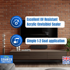 Brick & Dust Sealer I Matt Finish I Dustproofer, Stain Resistant, Solvent-Free & Breathable Brick Protector for Internal Brickwork, Stone, Mortar & Blockwork