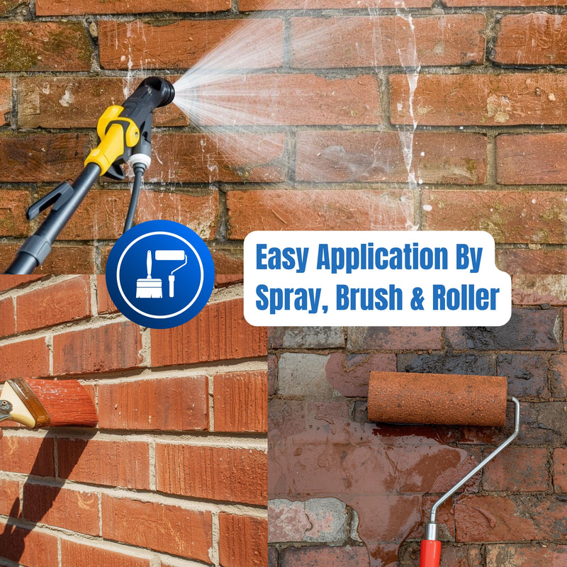 Brick & Dust Sealer I Matt Finish I Dustproofer, Stain Resistant, Solvent-Free & Breathable Brick Protector for Internal Brickwork, Stone, Mortar & Blockwork