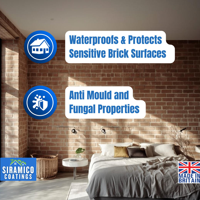 Brick & Dust Sealer I Matt Finish I Dustproofer, Stain Resistant, Solvent-Free & Breathable Brick Protector for Internal Brickwork, Stone, Mortar & Blockwork