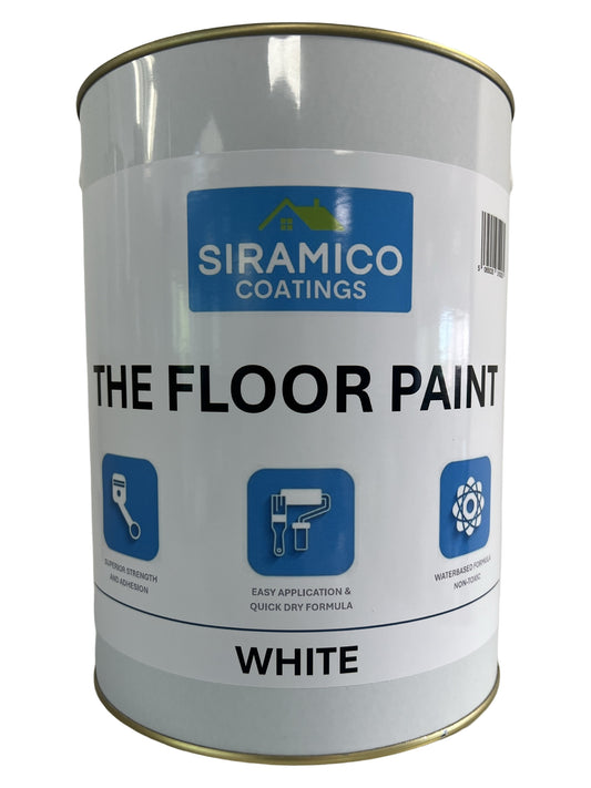 The Floor Paint | 5 Litres White | Siramico Coatings