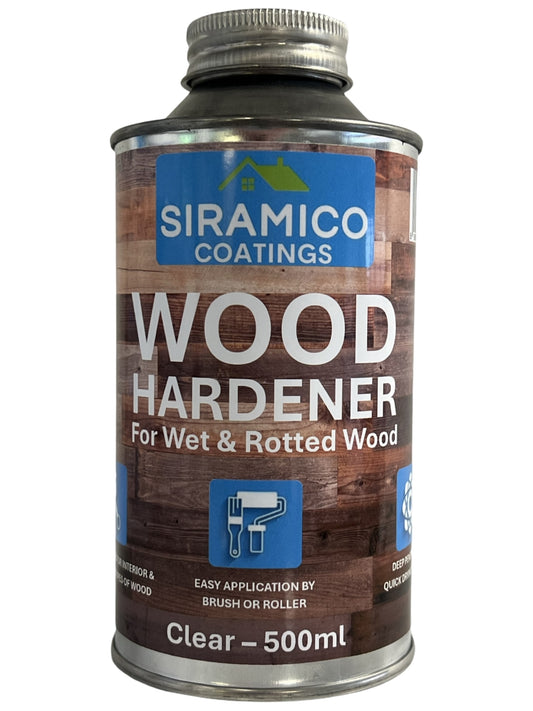 Siramico Coatings | Wood Hardener for Rotted Wood | 500ml | Clear Deep Penetrating Wood Hardener | Treats All Types of Timber