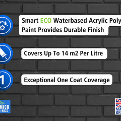 Brick & Tile Paint | Black | 1 Litre, 2.5 Litres or 5 Litres | Siramico Coatings