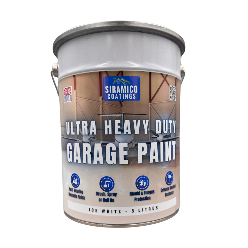 One Coat - Ultra Heavy Duty Primerless Garage Floor Paint - 5 Litres - White - Green - Light Grey - Brown - Anthracite