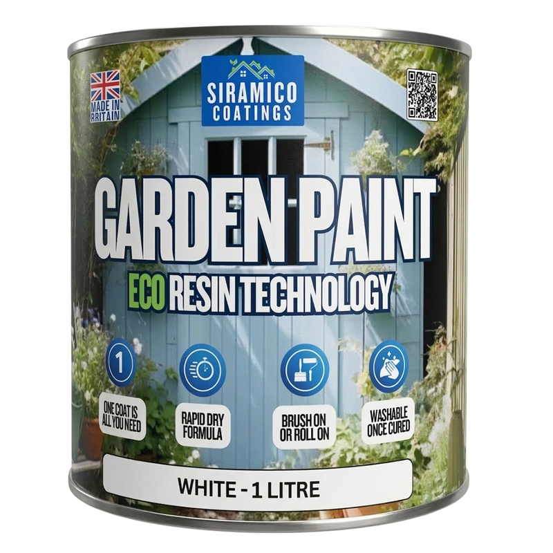 Garden Paint – 1 Litre - Eco Resin Premium One Coat Garden Paint for Garden Furniture