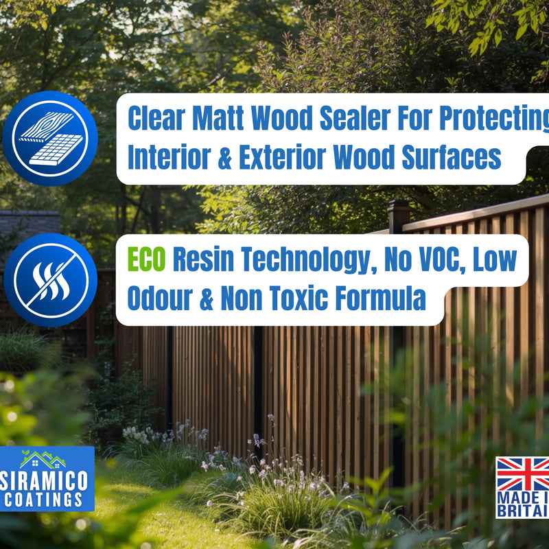 Wood Sealer I 5 litres I Clear Waterproof Wood Treatment for Decking, Fences, Sheds & Garden Furniture I UV & Weather Resistant Outdoor Wood Protector