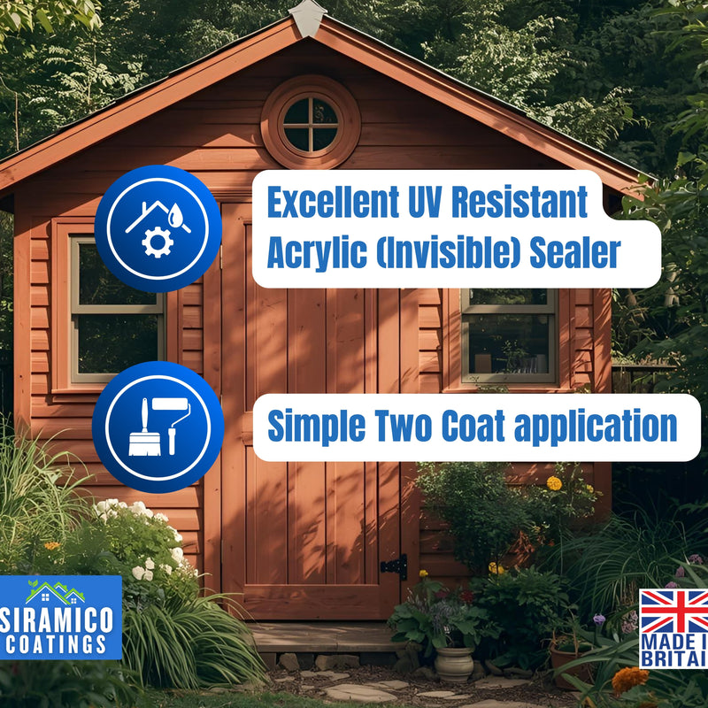 Wood Sealer I 5 litres I Clear Waterproof Wood Treatment for Decking, Fences, Sheds & Garden Furniture I UV & Weather Resistant Outdoor Wood Protector