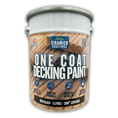 One Coat Anti-Slip Premium Decking Paint & Sealer | 30m² - 5 Litres | Mould & UV Resistant Formula | Cool White - Light Grey - Mid Grey - Dark Grey - Sage Green - Black - Brick Red