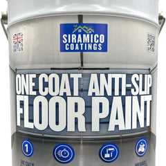 One Coat Anti-Slip Floor Paint | 1 - 5 Litres I Waterbased, Quick Drying Formula | Black - Dark Grey - Mid Grey - Light Grey - White