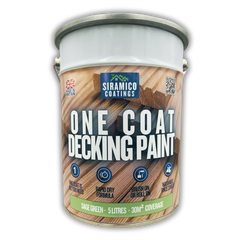 One Coat Anti-Slip Premium Decking Paint & Sealer | 30m² - 5 Litres | Mould & UV Resistant Formula | Cool White - Light Grey - Mid Grey - Dark Grey - Sage Green - Black - Brick Red