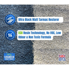 Ultra black matt tarmac restorer, ECO resin, no VOC
