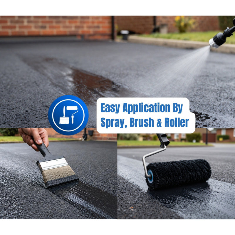 Easy application by spray, brush or roller