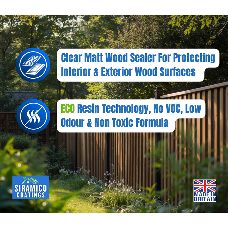 Waterproofing Wood Sealer clear matt for interior and exterior wood, ECO resin no VOC