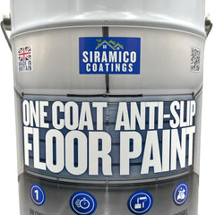 One Coat Anti-Slip Floor Paint | 1 - 5 Litres I Waterbased, Quick Drying Formula | Black - Dark Grey - Mid Grey - Light Grey - White