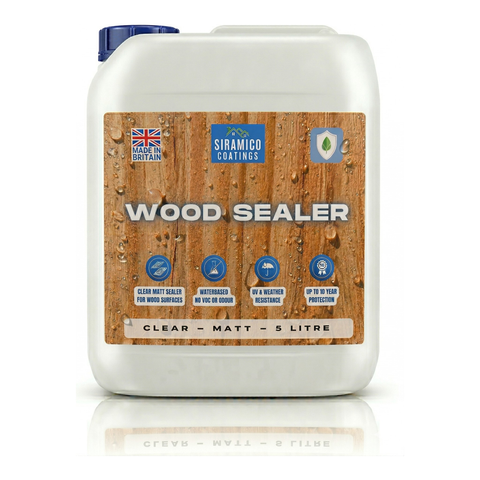 Wood Sealer – Clear Matt Waterproof ECO Resin | 5L Covers 50m² | Decking, Fences, Sheds & Garden Furniture