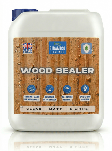 Wood Sealer I 5 litres I Clear Waterproof Wood Treatment for Decking, Fences, Sheds & Garden Furniture I UV & Weather Resistant Outdoor Wood Protector