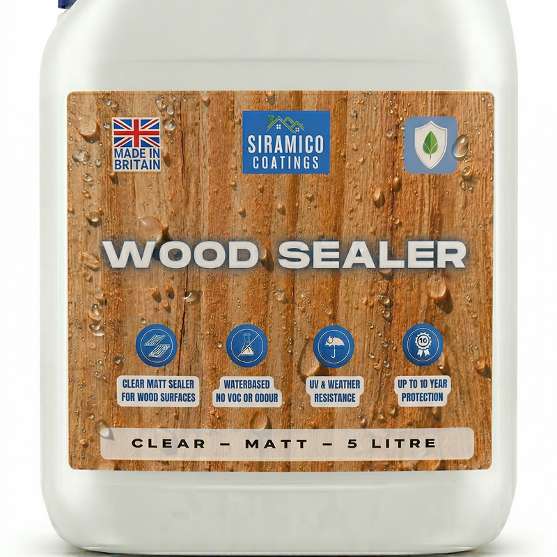 Wood Sealer I 5 litres I Clear Waterproof Wood Treatment for Decking, Fences, Sheds & Garden Furniture I UV & Weather Resistant Outdoor Wood Protector